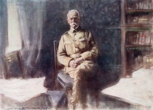 Lord Roberts dans son étude, au Quartier Général, Bloemfontein - Mortimer Ludington Menpes